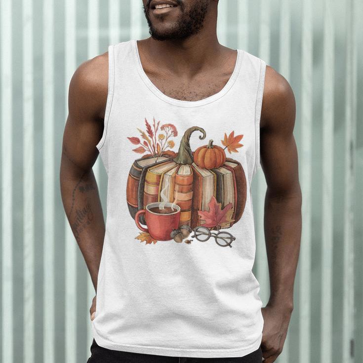 Fall Book Pumpkin Retro Reading Halloween Teacher Men Tank Top, novelty gifts, funny gifts Fall Book Pumpkin Retro Reading Halloween Teacher Men Tank Top, novelty gifts, funny gifts