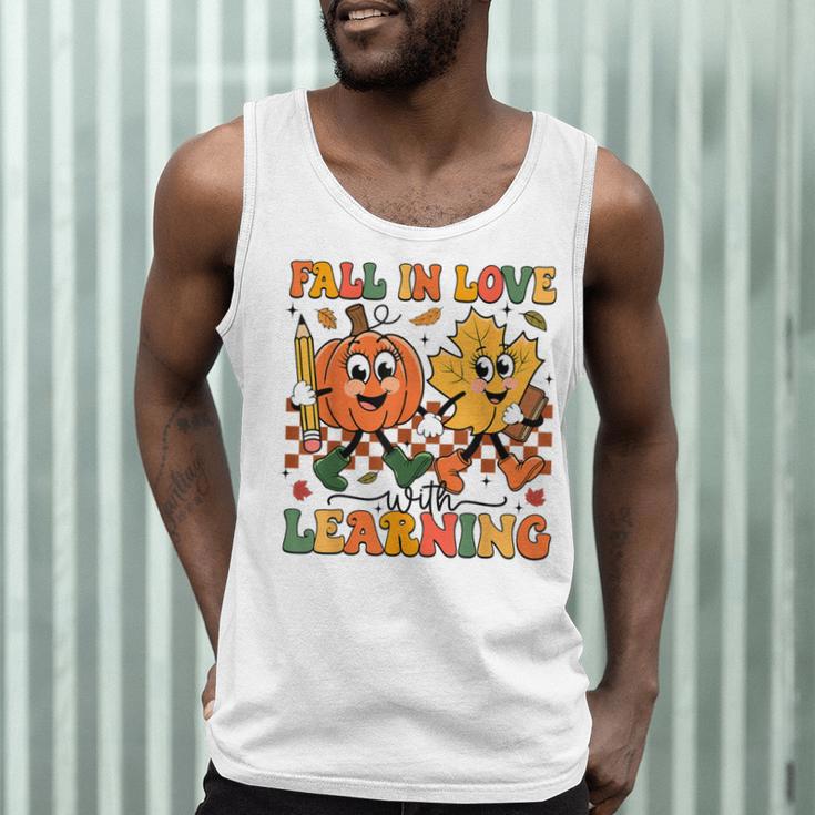 Fall In Love With Learning Thanksgiving Teacher Student Men Tank Top, novelty gifts, funny gifts Fall In Love With Learning Thanksgiving Teacher Student Men Tank Top, novelty gifts, funny gifts