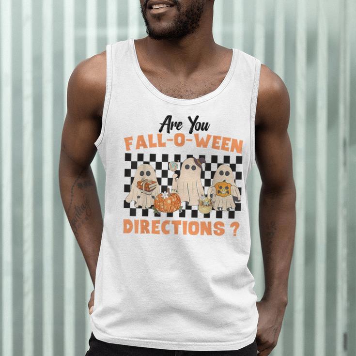 Are You Fall-O-Ween Directions Halloween Ghost Fall Teacher Men Tank Top, novelty gifts, funny gifts
