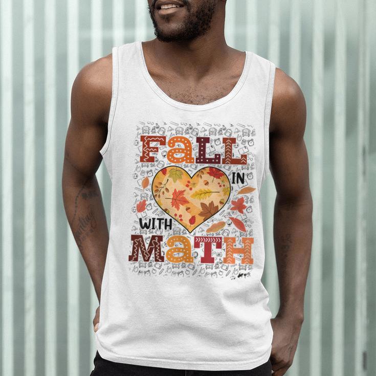 Fall Teacher Fall In Love With Math Math Thanksgiving For Men Women Men Tank Top, novelty gifts, funny gifts