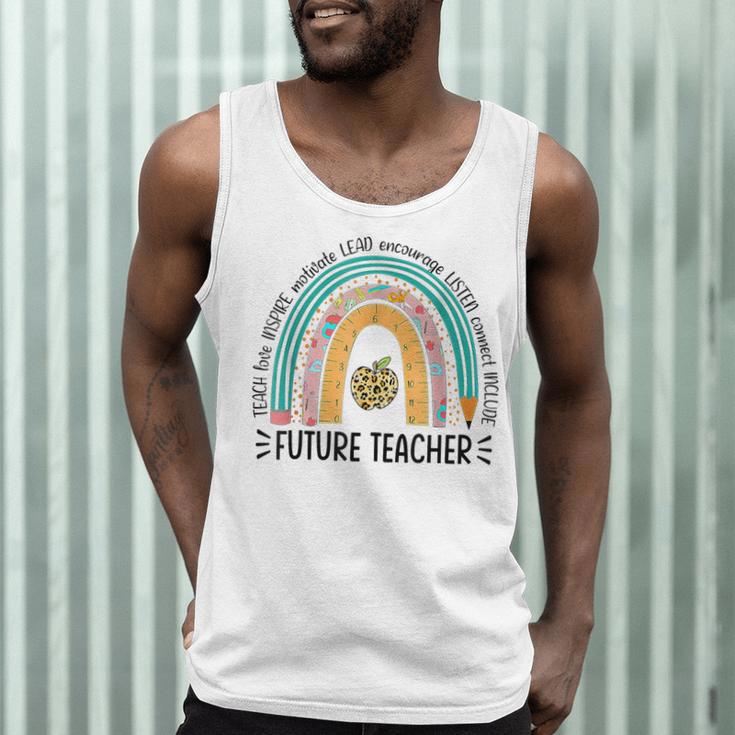 Future Teacher Cute Rainbow Leopard Teacher Outfit For Men Women Girls Kids Men Tank Top, novelty gifts, funny gifts Future Teacher Cute Rainbow Leopard Teacher Outfit For Men Women Girls Kids Men Tank Top, novelty gifts, funny gifts