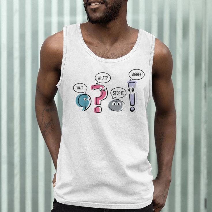 Grammar Teacher Punctuation English First Day Back To School Men Tank Top, novelty gifts, funny gifts