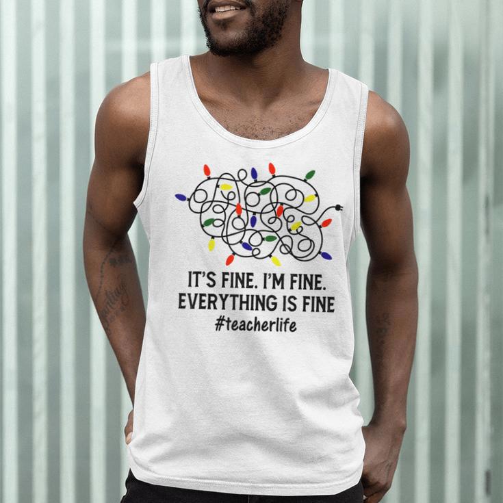 It's Fine I'm Fine Christmas Lights Teacher Xmas Men Tank Top, novelty gifts, funny gifts It's Fine I'm Fine Christmas Lights Teacher Xmas Men Tank Top, novelty gifts, funny gifts