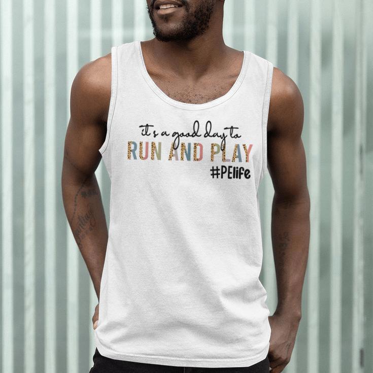 It's a Good Day To Run And Play Leopard PE Teacher Life Men Tank Top, novelty gifts, funny gifts It's a Good Day To Run And Play Leopard PE Teacher Life Men Tank Top, novelty gifts, funny gifts