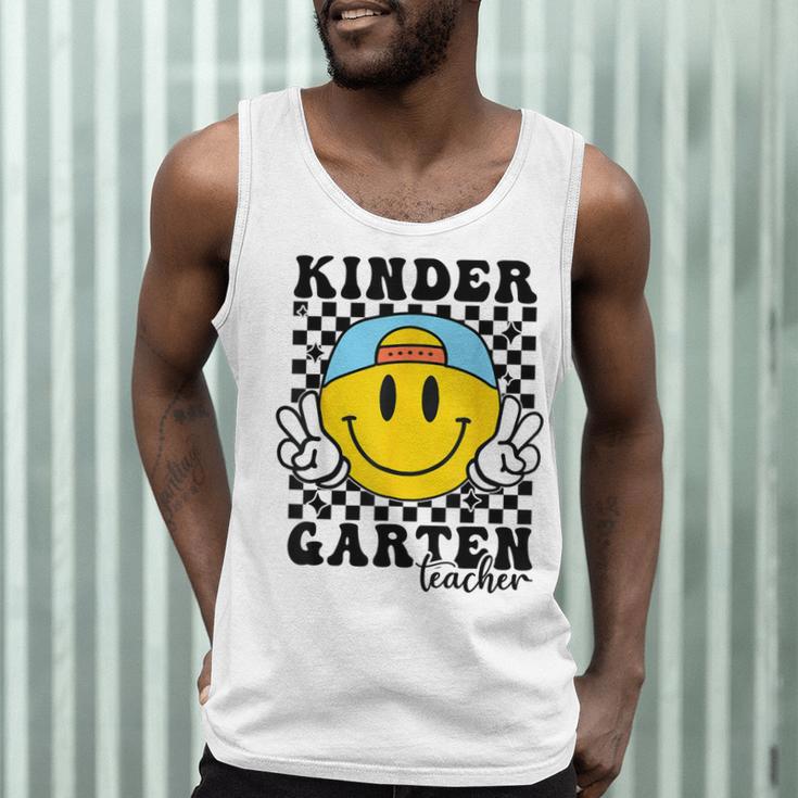 Kindergarten Teacher Hippie Smile Face Back School Men Tank Top, novelty gifts, funny gifts