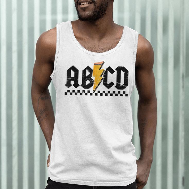 Lightning Pencil Rock'n Roll ABCD Teacher Back To School Kid Men Tank Top, novelty gifts, funny gifts Lightning Pencil Rock'n Roll ABCD Teacher Back To School Kid Men Tank Top, novelty gifts, funny gifts