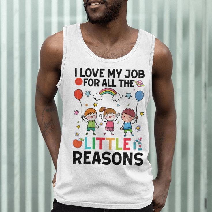 Love Job For Little Reasons Daycare Teacher Graphic Men Tank Top, novelty gifts, funny gifts