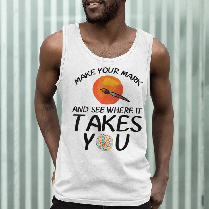 Make Mark Paintbrush International Dot Day Art Teacher Men Tank Top, novelty gifts, funny gifts