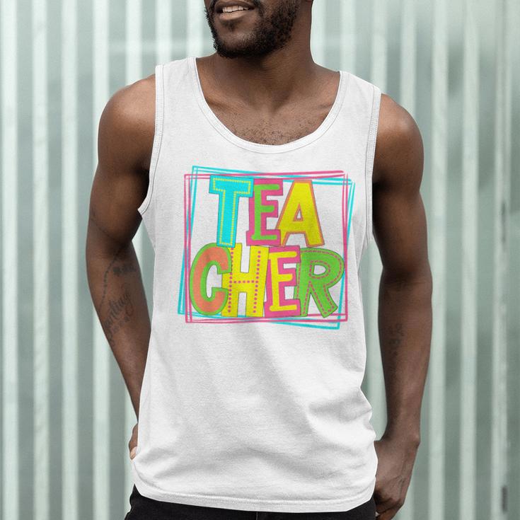 Neon Retro Teacher Cute Teacher Team New Teacher Back To Sch Men Tank Top, novelty gifts, funny gifts Neon Retro Teacher Cute Teacher Team New Teacher Back To Sch Men Tank Top, novelty gifts, funny gifts