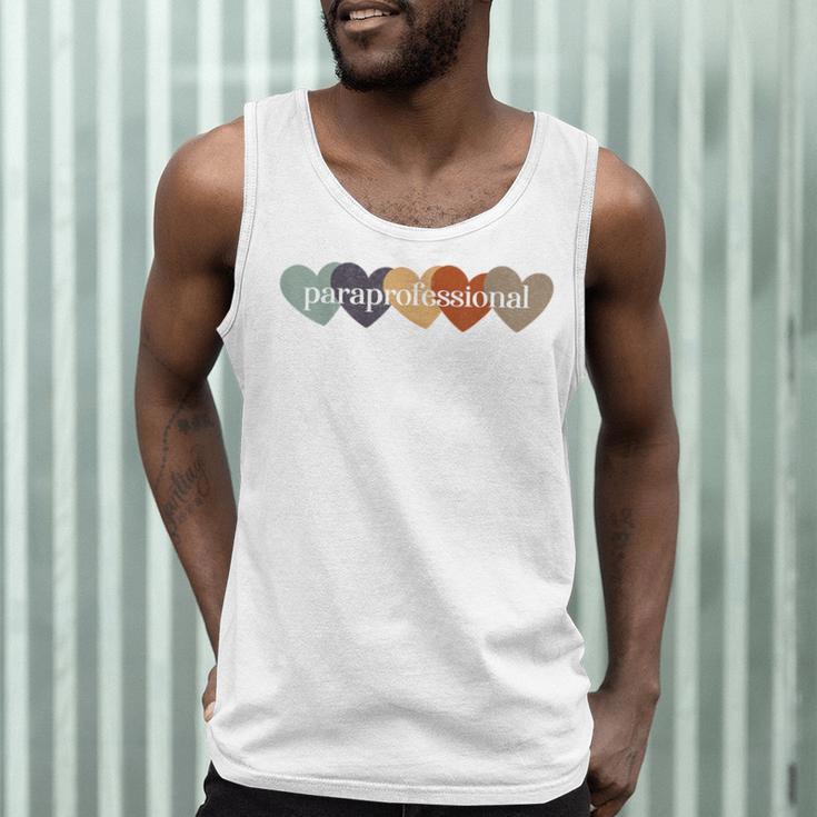 Paraprofessional Teacher Hearts Back To School Teach Rainbow Men Women Kids Men Tank Top, novelty gifts, funny gifts Paraprofessional Teacher Hearts Back To School Teach Rainbow Men Women Kids Men Tank Top, novelty gifts, funny gifts