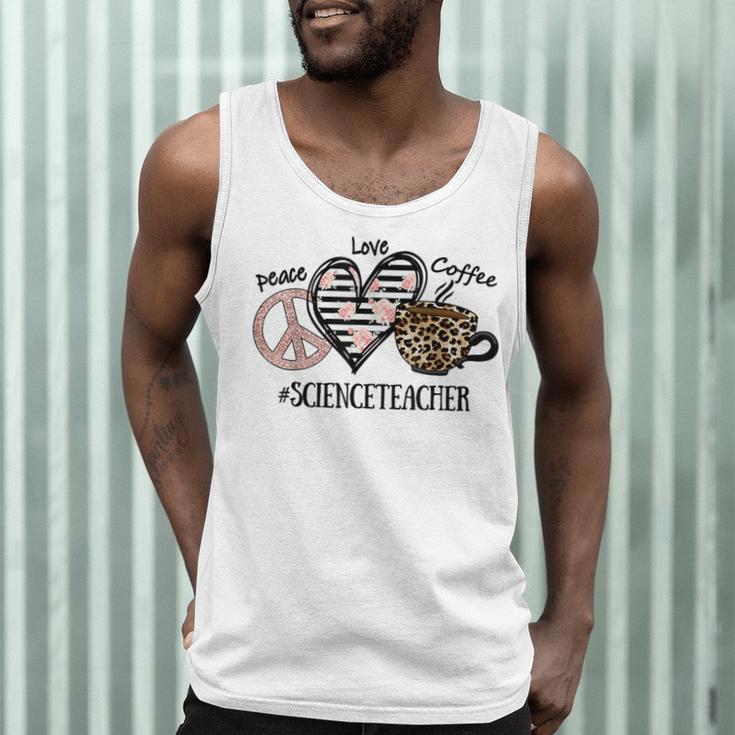 Peace Love Coffee Science Teacher Men Tank Top, novelty gifts, funny gifts Peace Love Coffee Science Teacher Men Tank Top, novelty gifts, funny gifts
