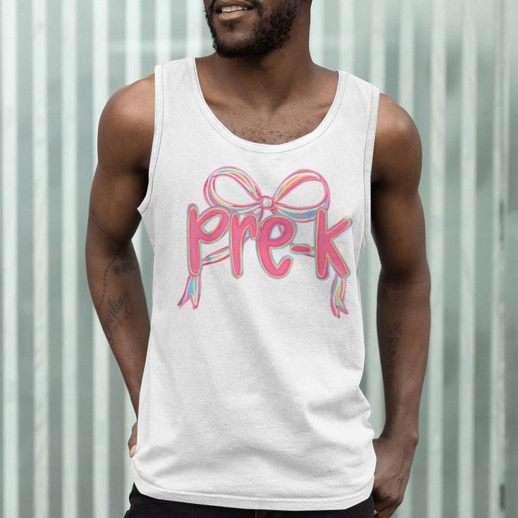 Preppy Pre k Back To School Pre-k Teachers Girls Cute Bow Men Tank Top, novelty gifts, funny gifts Preppy Pre k Back To School Pre-k Teachers Girls Cute Bow Men Tank Top, novelty gifts, funny gifts