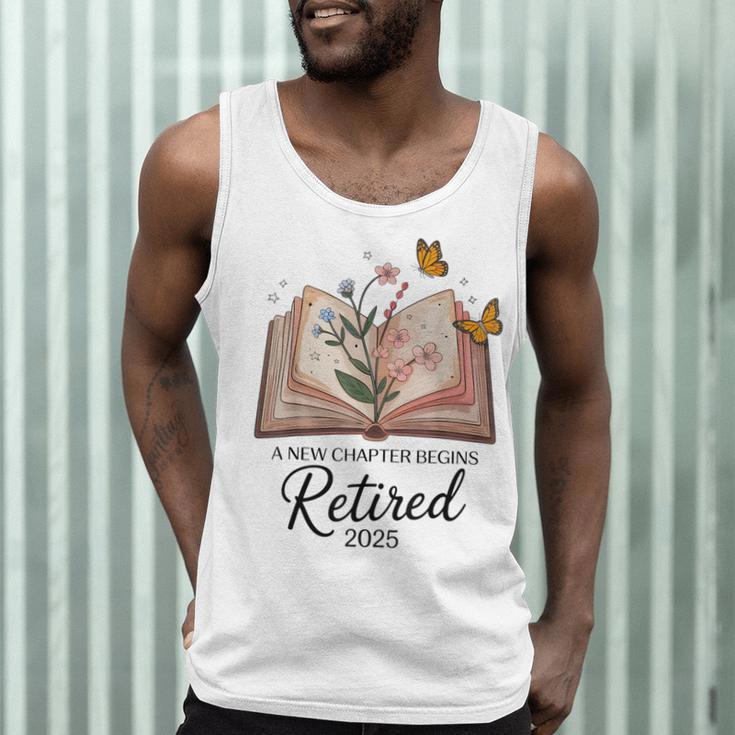 Retired 2025 A New Chapter Begins Retirement Teacher Book Men Tank Top, novelty gifts, funny gifts Retired 2025 A New Chapter Begins Retirement Teacher Book Men Tank Top, novelty gifts, funny gifts