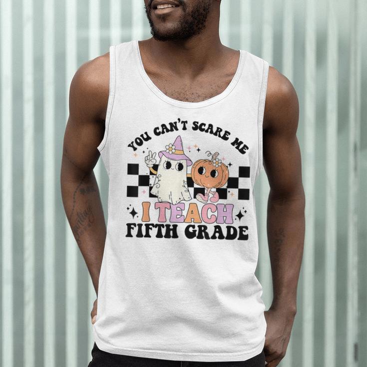 Retro You Can't Scare Me I Teach 5th Grade Teacher Halloween Men Tank Top, novelty gifts, funny gifts