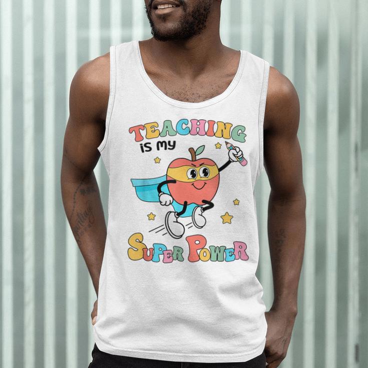 Retro Teaching Is My Superpower Apple Teacher Appreciation Men Tank Top, novelty gifts, funny gifts Retro Teaching Is My Superpower Apple Teacher Appreciation Men Tank Top, novelty gifts, funny gifts