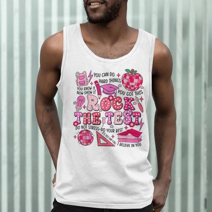 Rock The Test Testing Day Don't Stress Do Your Best Teacher For Men Women Girls Kids Men Tank Top, novelty gifts, funny gifts Rock The Test Testing Day Don't Stress Do Your Best Teacher For Men Women Girls Kids Men Tank Top, novelty gifts, funny gifts