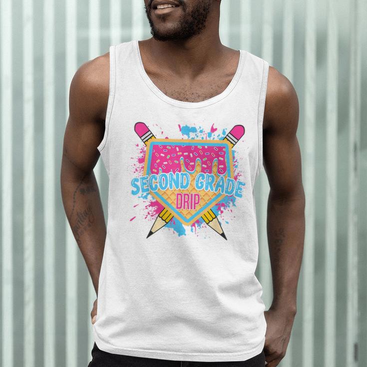 Second Grade Drip Ice Cream Home Plate Baseball Teachers Kid Men Tank Top, novelty gifts, funny gifts Second Grade Drip Ice Cream Home Plate Baseball Teachers Kid Men Tank Top, novelty gifts, funny gifts