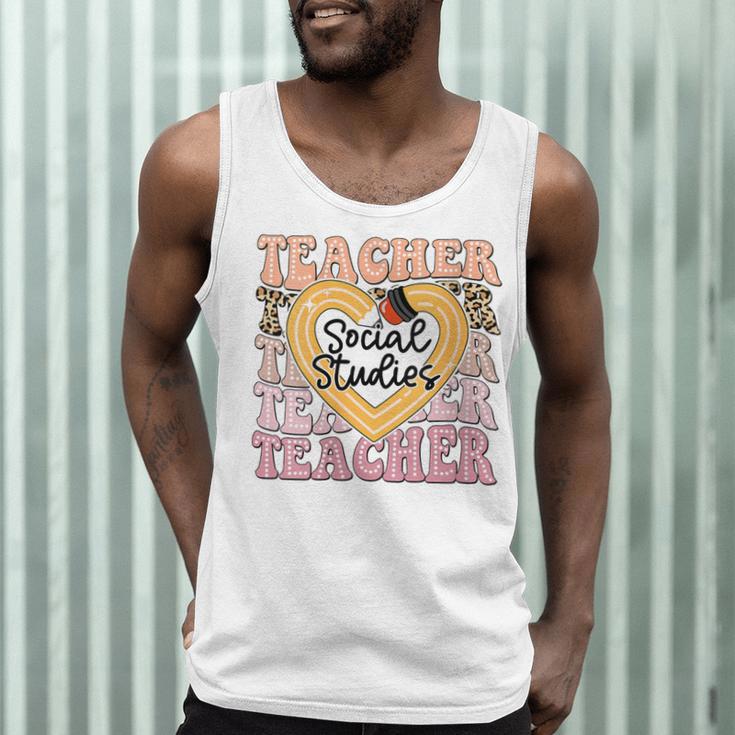 Social Studies Teacher Pencil Heart Leopard Back To School Men Tank Top, novelty gifts, funny gifts Social Studies Teacher Pencil Heart Leopard Back To School Men Tank Top, novelty gifts, funny gifts
