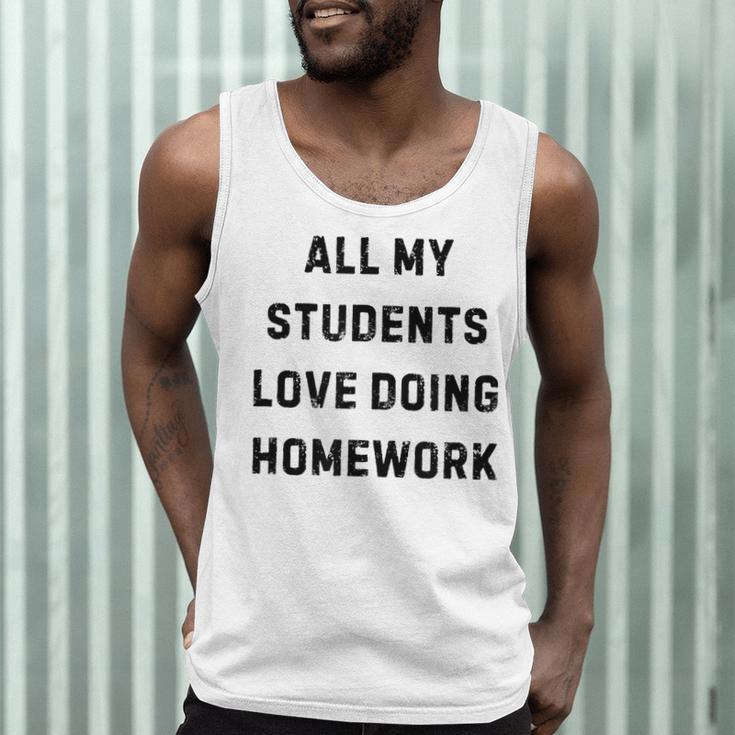 All My Students Love Doing Homework Teacher Lie Party Men Tank Top, novelty gifts, funny gifts All My Students Love Doing Homework Teacher Lie Party Men Tank Top, novelty gifts, funny gifts