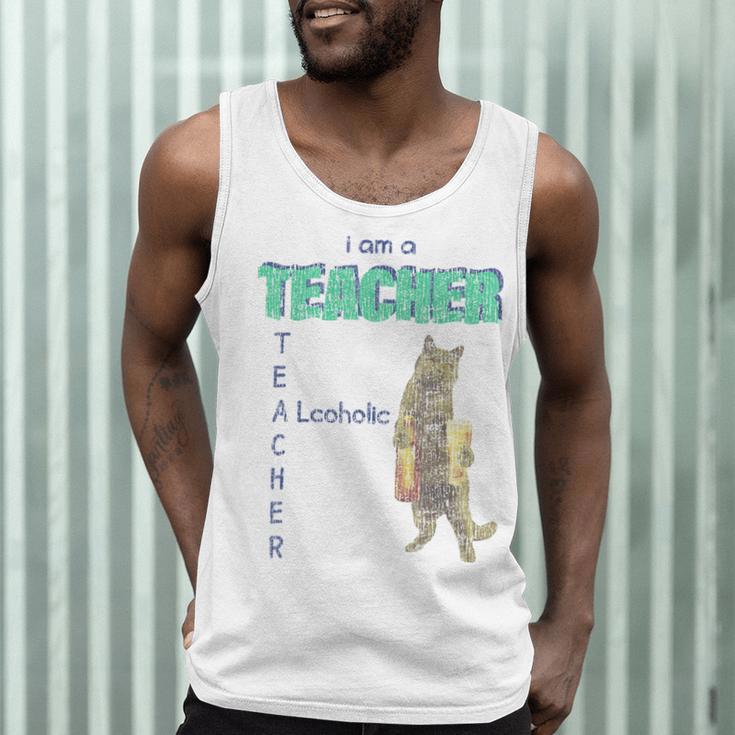 I Am A Teacher Alcoholic Cat Beer Feline Men Women Men Tank Top, novelty gifts, funny gifts I Am A Teacher Alcoholic Cat Beer Feline Men Women Men Tank Top, novelty gifts, funny gifts