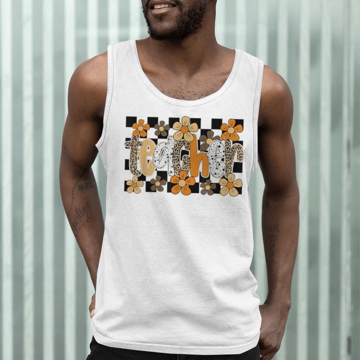 Teacher Appreciation Boho Floral Leopard Checkered Men Tank Top, novelty gifts, funny gifts Teacher Appreciation Boho Floral Leopard Checkered Men Tank Top, novelty gifts, funny gifts