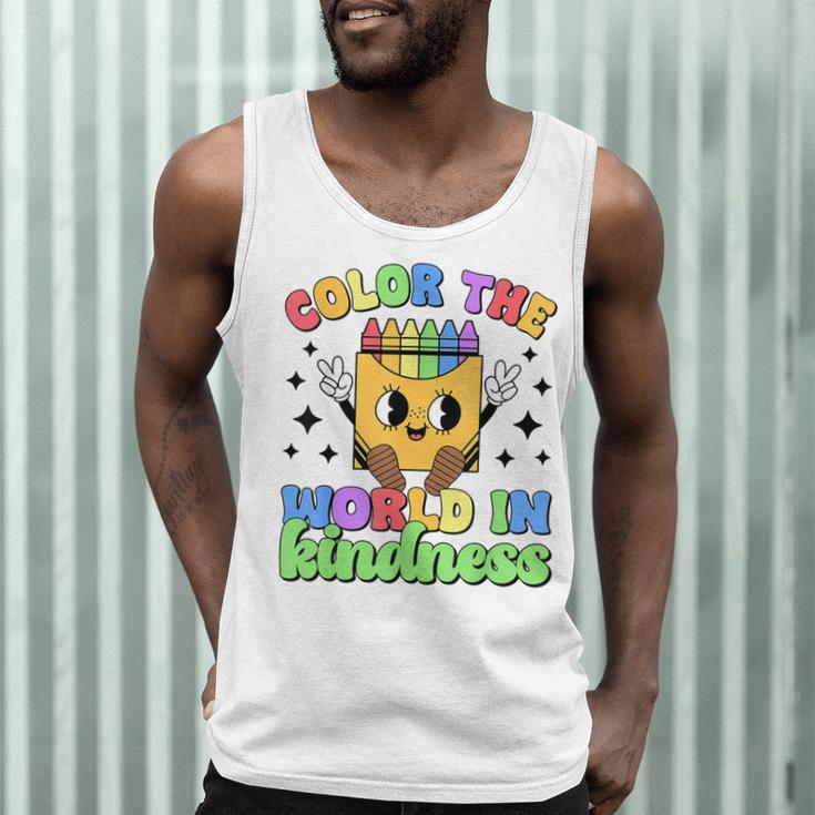 Teacher Back To School Color In Kindness Crayon Pencil Men Tank Top, novelty gifts, funny gifts Teacher Back To School Color In Kindness Crayon Pencil Men Tank Top, novelty gifts, funny gifts