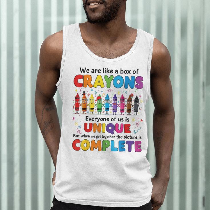Teacher We Are Like a Box Of Crayons Back To School Men Tank Top, novelty gifts, funny gifts Teacher We Are Like a Box Of Crayons Back To School Men Tank Top, novelty gifts, funny gifts