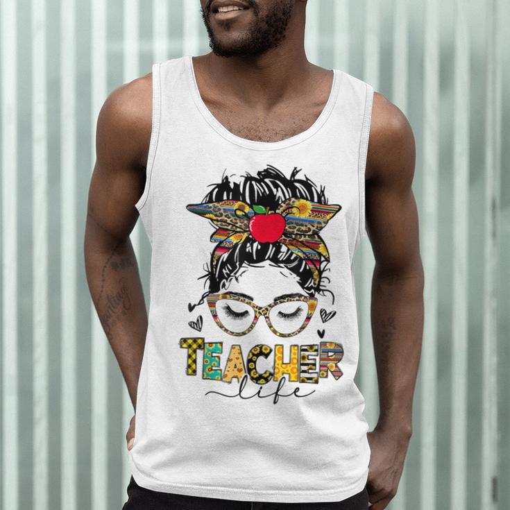 Teacher Life Messy Bun Glasses Leopard Sunflower Men Tank Top, novelty gifts, funny gifts Teacher Life Messy Bun Glasses Leopard Sunflower Men Tank Top, novelty gifts, funny gifts