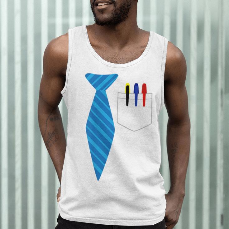 Teacher Tie & Pocket Protector Costume School Men Tank Top, novelty gifts, funny gifts Teacher Tie & Pocket Protector Costume School Men Tank Top, novelty gifts, funny gifts