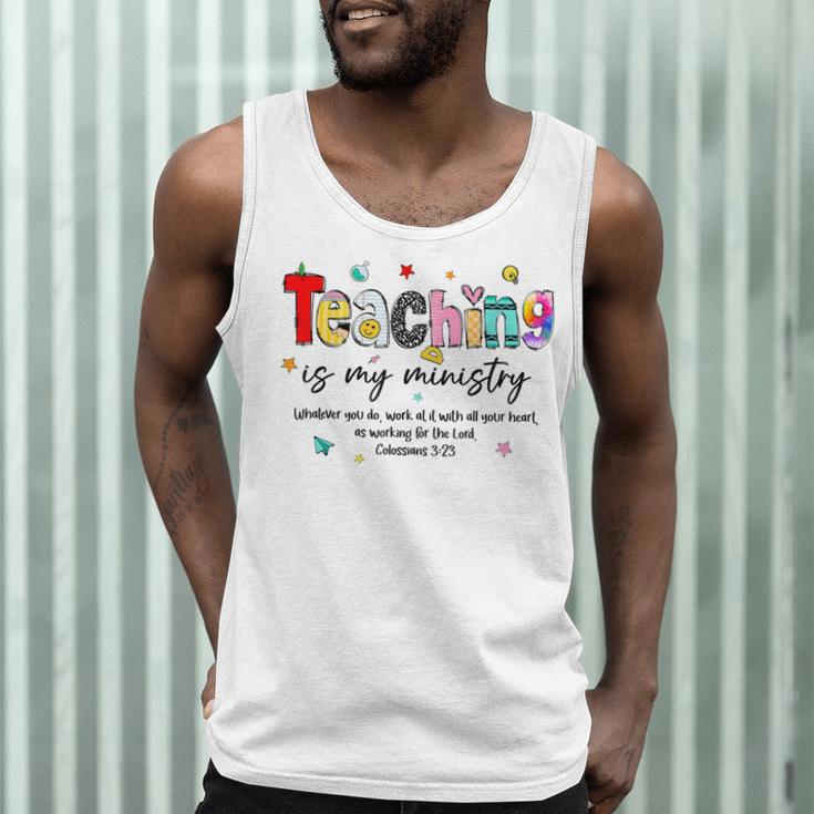 Teaching Is My Ministry God Christian Teacher Back To School Men Tank Top, novelty gifts, funny gifts Teaching Is My Ministry God Christian Teacher Back To School Men Tank Top, novelty gifts, funny gifts