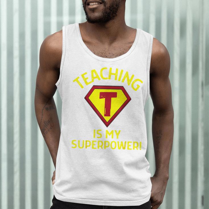 Teaching Is My Superpower Fun Elementary Teacher 1st Grade Men Tank Top, novelty gifts, funny gifts