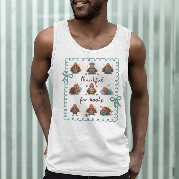 Thankful For Books Turkey Reading Book Lovers Fall Teacher Men Tank Top, novelty gifts, funny gifts Thankful For Books Turkey Reading Book Lovers Fall Teacher Men Tank Top, novelty gifts, funny gifts