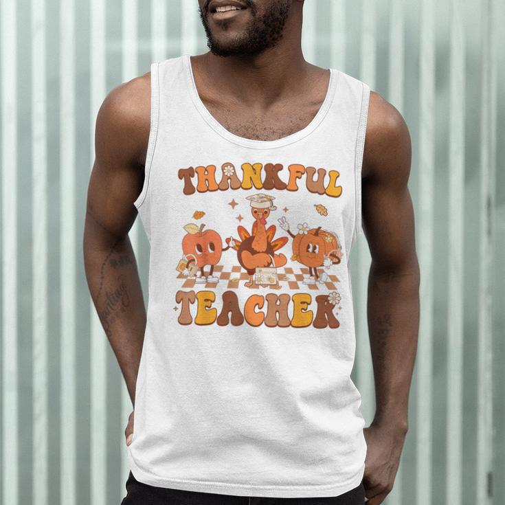 Thankful Teacher Retro Groovy Thanksgiving Fall Women Men Men Tank Top, novelty gifts, funny gifts Thankful Teacher Retro Groovy Thanksgiving Fall Women Men Men Tank Top, novelty gifts, funny gifts