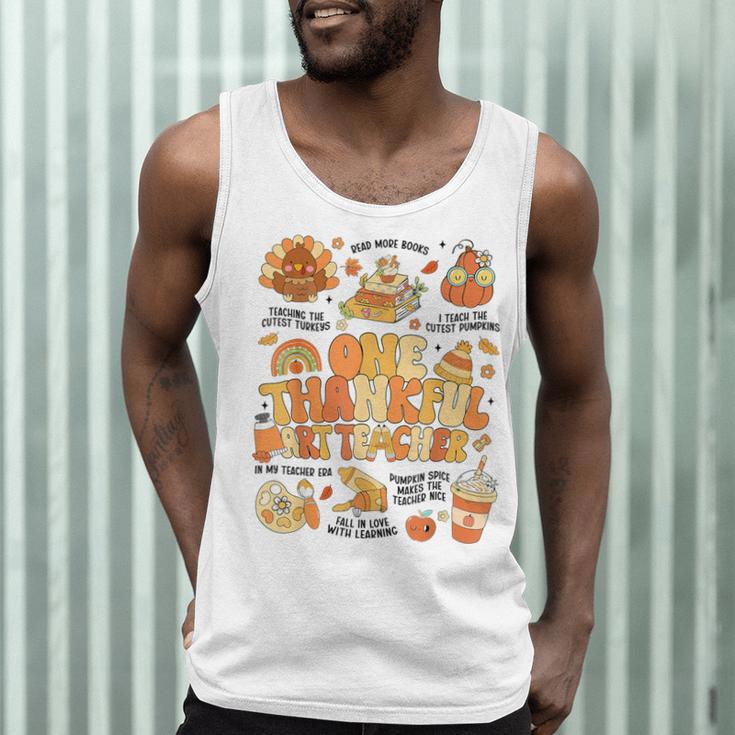 Thanksgiving One Thankful Art Teacher Fall Groovy Men Women Men Tank Top, novelty gifts, funny gifts Thanksgiving One Thankful Art Teacher Fall Groovy Men Women Men Tank Top, novelty gifts, funny gifts