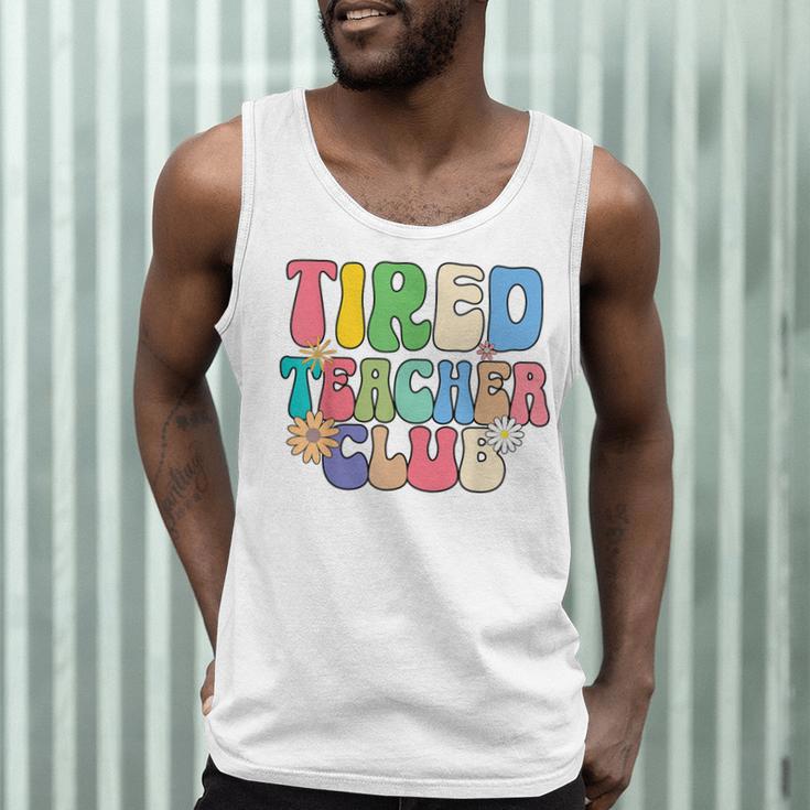 Tired Teachers Club Groovy Teachers Back To School Men Tank Top, novelty gifts, funny gifts Tired Teachers Club Groovy Teachers Back To School Men Tank Top, novelty gifts, funny gifts