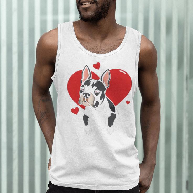 Valentine's Day Boston Terrier Heart Men Tank Top, novelty gifts, funny gifts