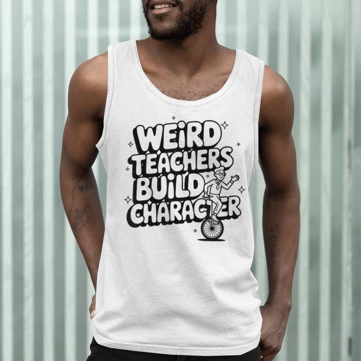 Weird Teachers Build Character School Pun Men Tank Top, novelty gifts, funny gifts