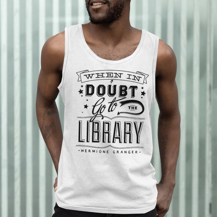 When In Doubt Go To The Library Teacher Vintage Book Lovers Men Tank Top, novelty gifts, funny gifts When In Doubt Go To The Library Teacher Vintage Book Lovers Men Tank Top, novelty gifts, funny gifts
