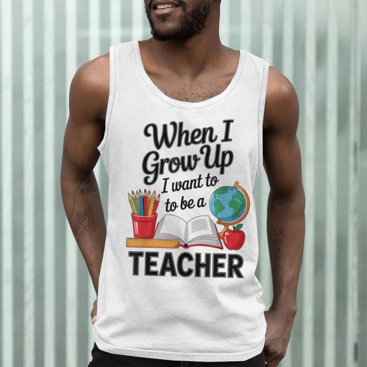 When I Grow Up I Want To Be Teacher Kids Men Tank Top, novelty gifts, funny gifts When I Grow Up I Want To Be Teacher Kids Men Tank Top, novelty gifts, funny gifts