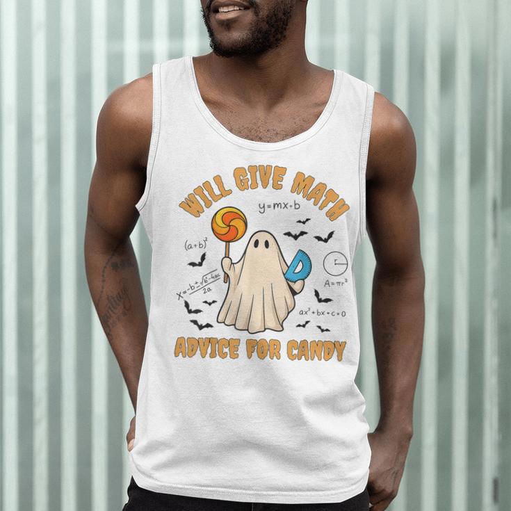 Will Give Math Advice For Candy Math Ghost Teacher Halloween Men Tank Top, novelty gifts, funny gifts Will Give Math Advice For Candy Math Ghost Teacher Halloween Men Tank Top, novelty gifts, funny gifts