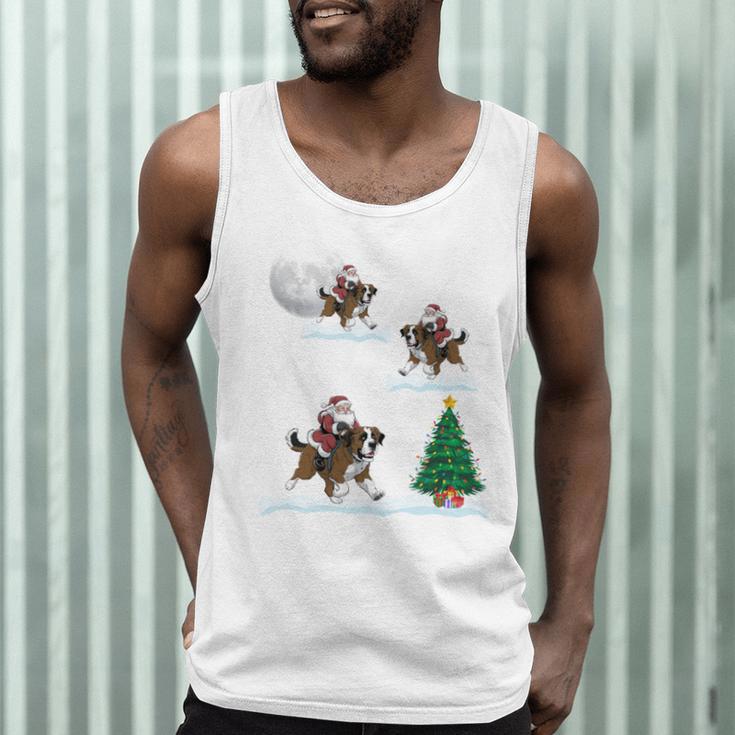 Xmas Lighting Tree Santa Riding Boston Terrier Christmas Men Tank Top, novelty gifts, funny gifts