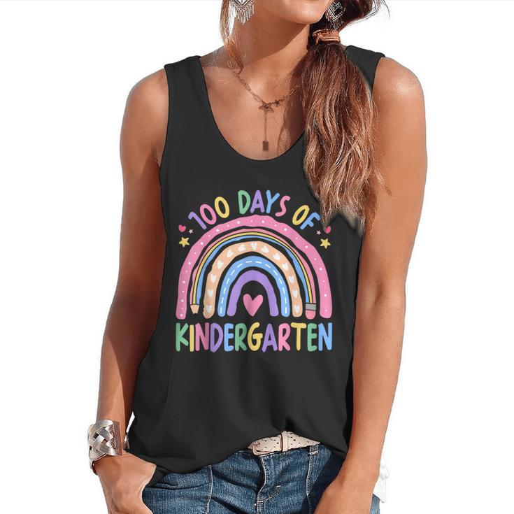 100th Day Of Kindergarten Teacher Kids 100 Days Smarter Flowy Tank