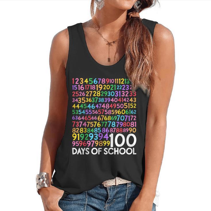 100th Day Of School Teacher Kids 100 Days Math Numbers Flowy Tank