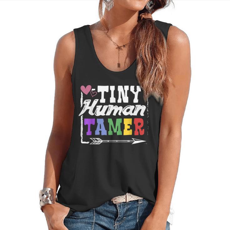 4 Teachers Or Parents Tiny Human Tamer Tee T-Shirt Flowy Tank