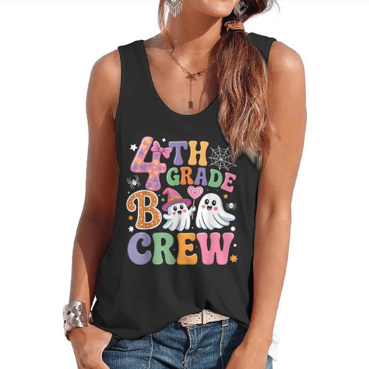 4th Grade Boo Crew Fourth Grade Teacher Kids Happy Halloween Flowy Tank