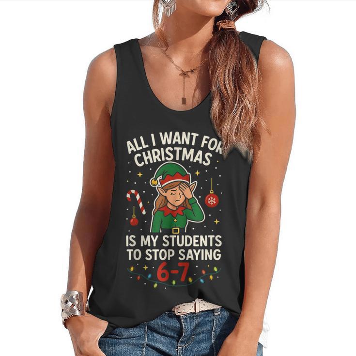 6-7 Students Saying 67 Xmas Six Seven Teacher Christmas Flowy Tank