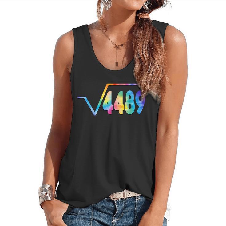 67 Meme Square Root 4489 Slang Math Teacher Tie Dye Flowy Tank