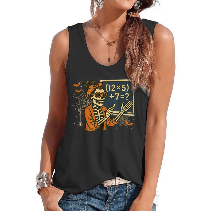 67 Teacher Halloween Skeleton Six Seven Meme Math Flowy Tank