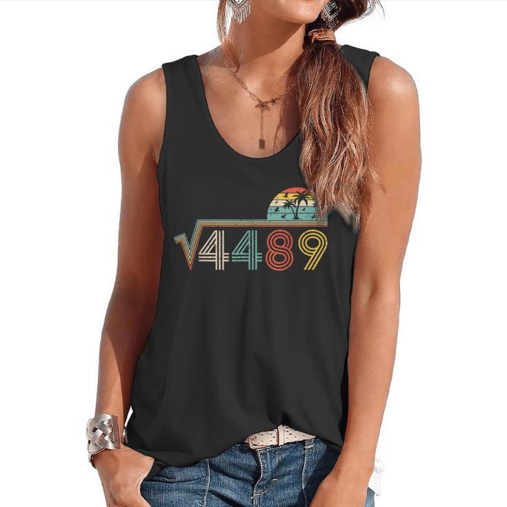 67 Vintage Meme Square Root 4489 Slang Math Teacher Flowy Tank
