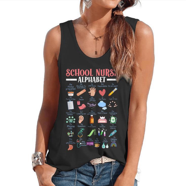 ABC School Nurse Alphabet Student Teacher Health Worker Flowy Tank